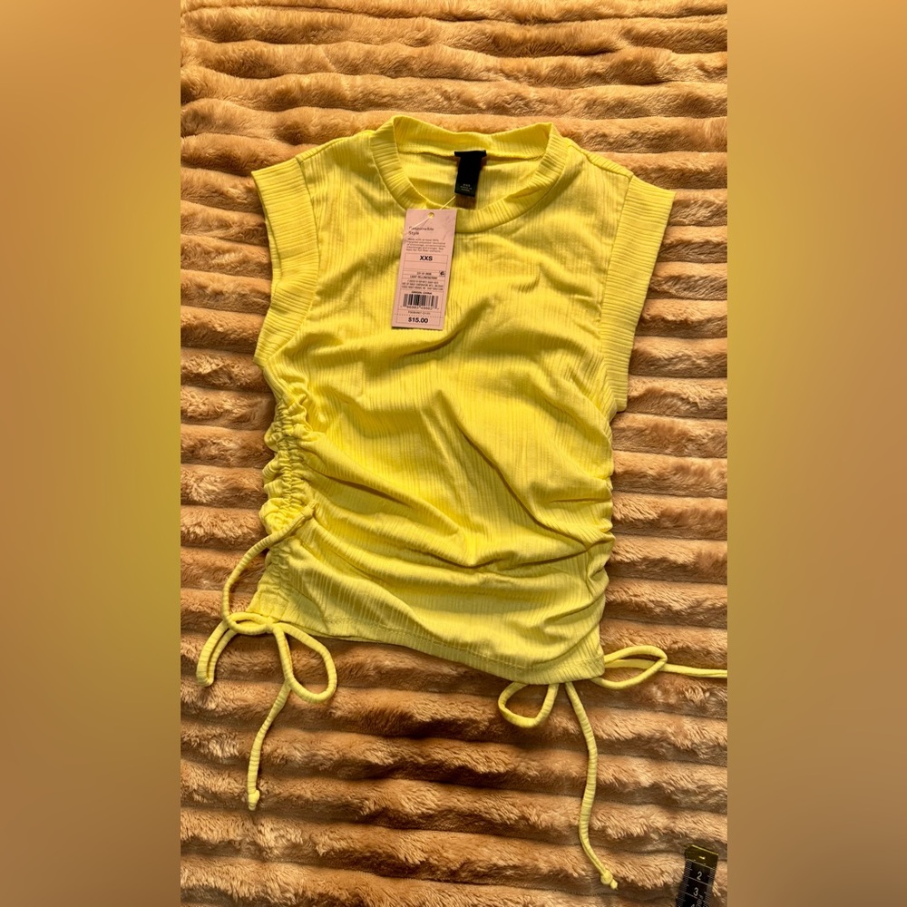 🌞 Wild Fable Ribbed Side-Tie Crop Top — XXS — NWT - Picture 2 of 3